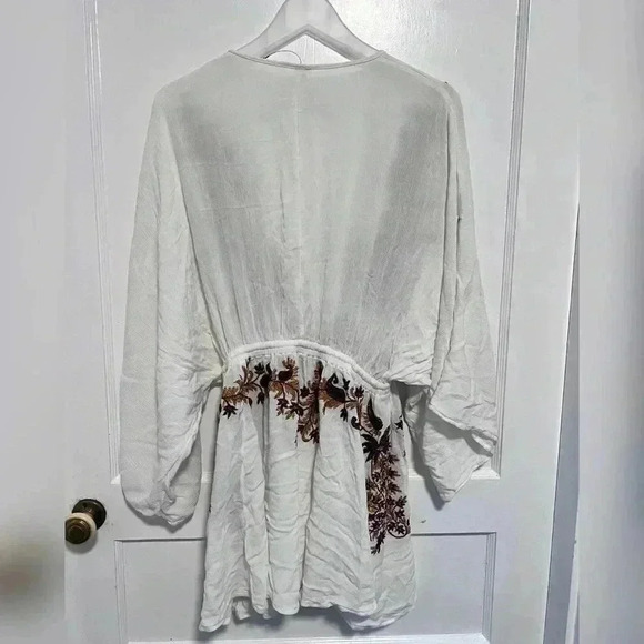 Free People Pretty Pineapple Embroidered White Dress - Picture 3 of 5